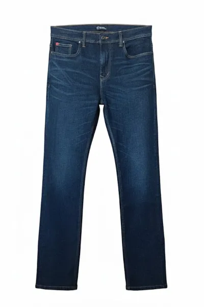 Classic Dark Blue Slim Fit Denim Jeans